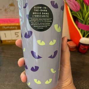 Starbucks Glow in the Dark Lavender Ceramic Mug with lid Halloween 2022